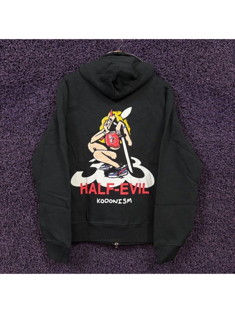 Half Evil X Kodone 333 Kodonism Devil Bunnie Zip-Up Hoodie Size Large